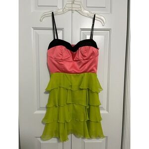 NWOT Rare Dress Size US 6 Womens Juniors Pink Green Dance Cocktail Club